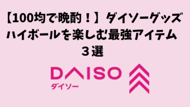 【100均で晩酌！】ダイソーグッズでハイボールを楽しむ最強アイテム３選